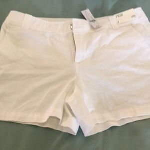 Brand new!!White 4” Hampton shorts